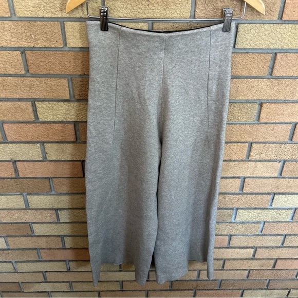 Some Others Thick Wide Leg Beige/Grey Casual Pants - Picture 2 of 5